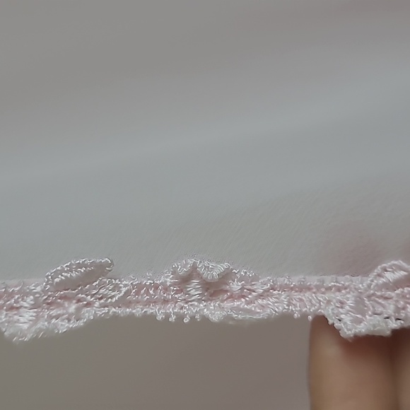 Delicates Soft Pink Lace Trim Robe Size S/M - Picture 4 of 9